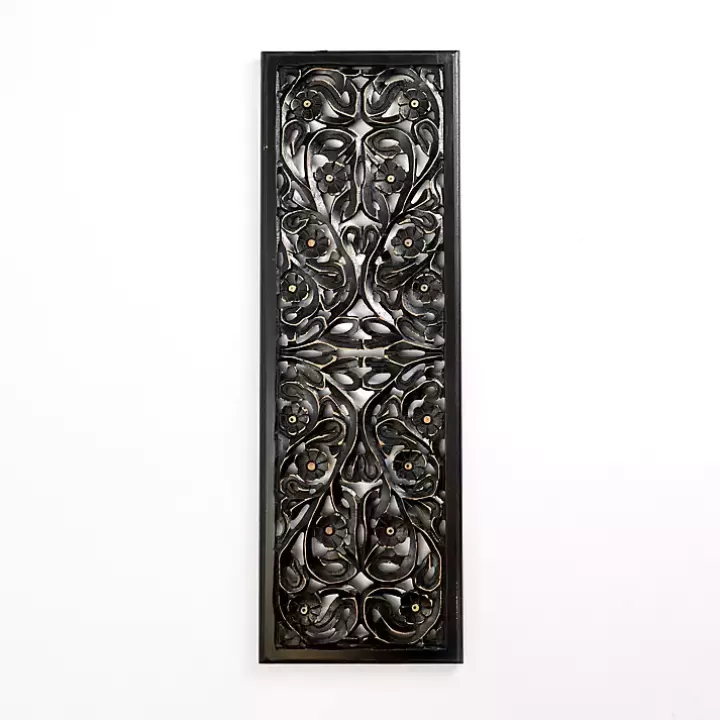 Outlet Floral Carved Wood Wall Plaque Wall Plaques