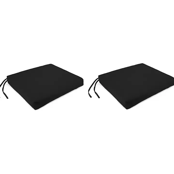 Clearance French Edge Outdoor Chair Cushions, Set of 2 Outdoor Cushions & Pillows