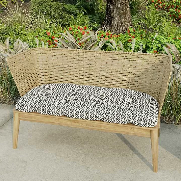 Best French Edge Outdoor Wicker Settee Cushion Outdoor Cushions & Pillows