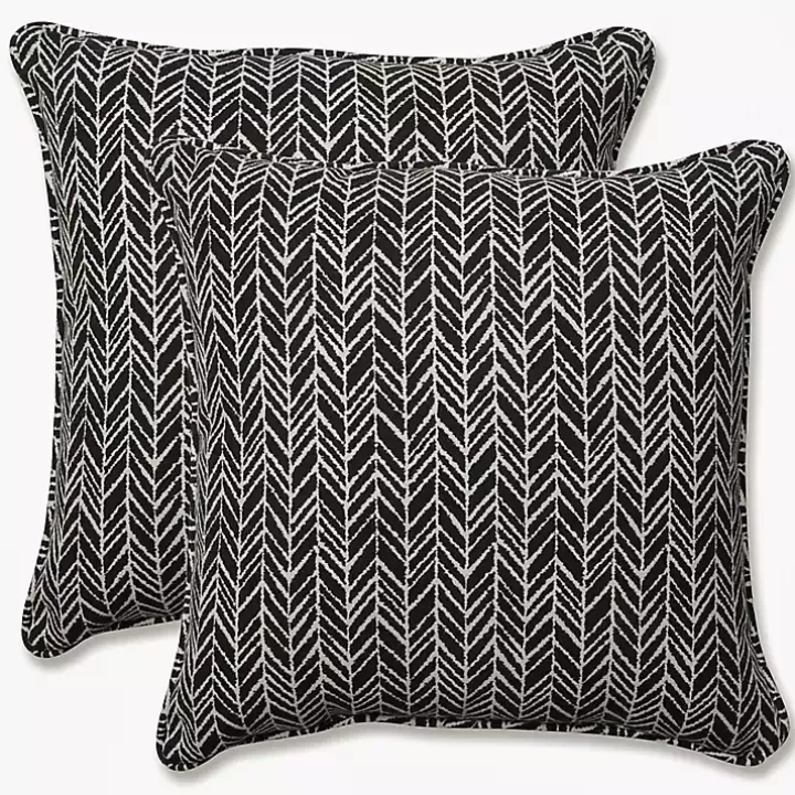 Cheap Herringbone Outdoor Pillows, Set of 2 Outdoor Cushions & Pillows