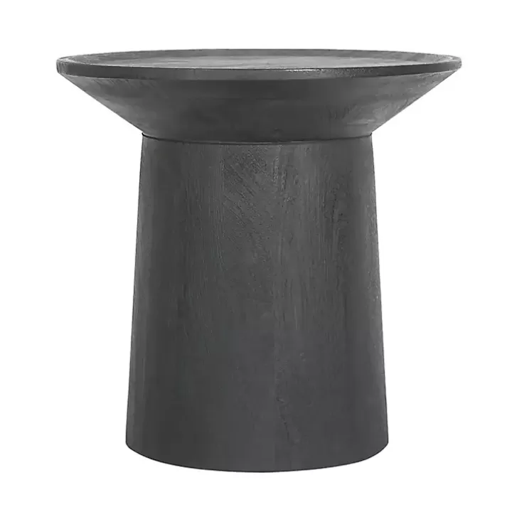 Best Sale Mango Wood Round Pedestal Accent Table Accent & End Tables