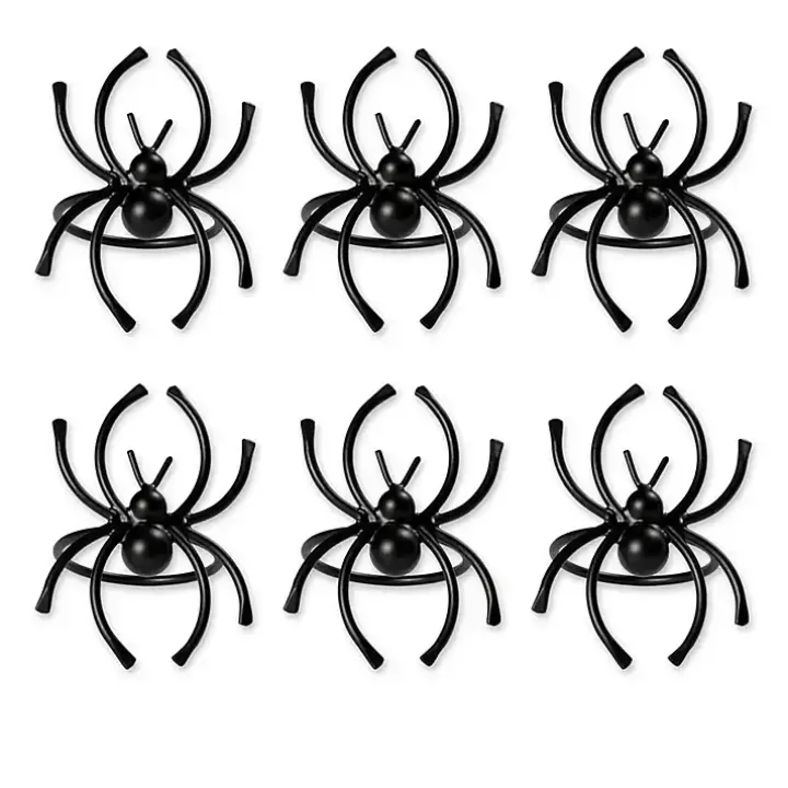 Clearance Matte Spider Napkin Rings, Set of 6 Table Linens