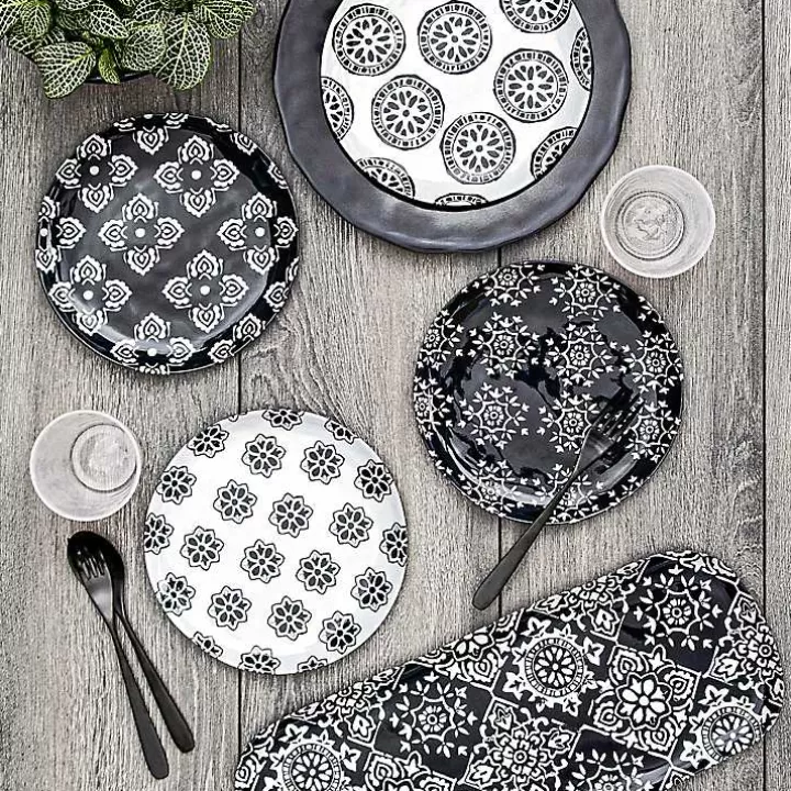 Online Black Melamine Bree Serving Tray Outdoor Dining