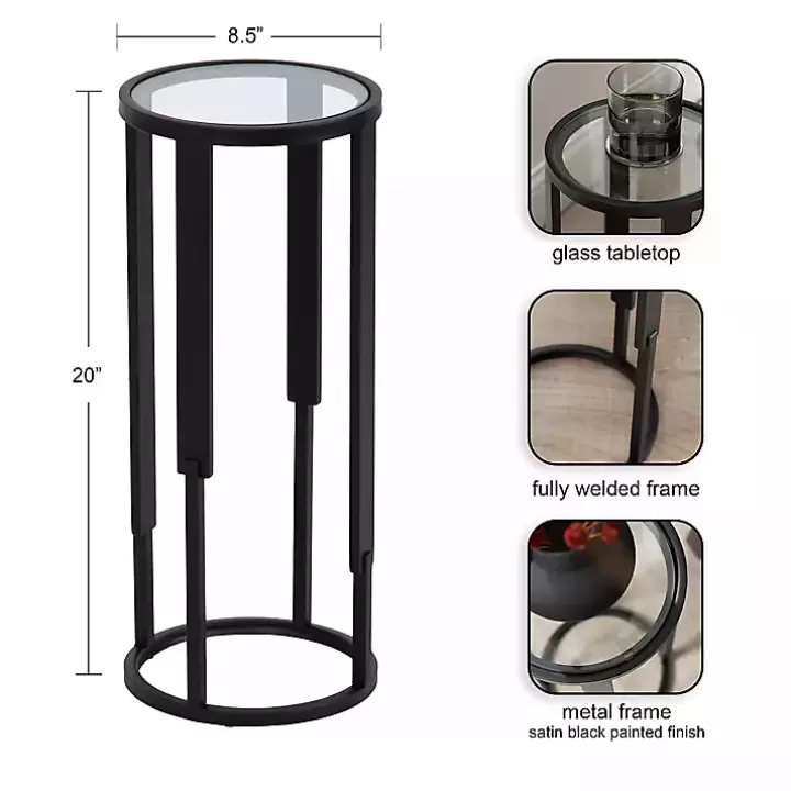 Best Metal & Glass Ravalli Drink Table Accent & End Tables