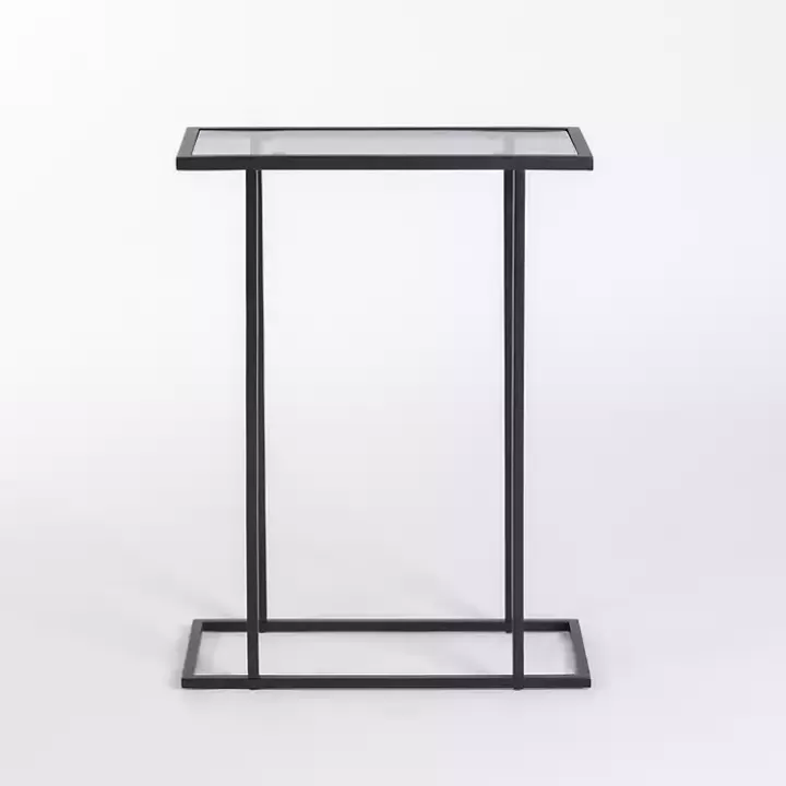 Fashion Metal and Glass Rectangular Accent Table Accent & End Tables