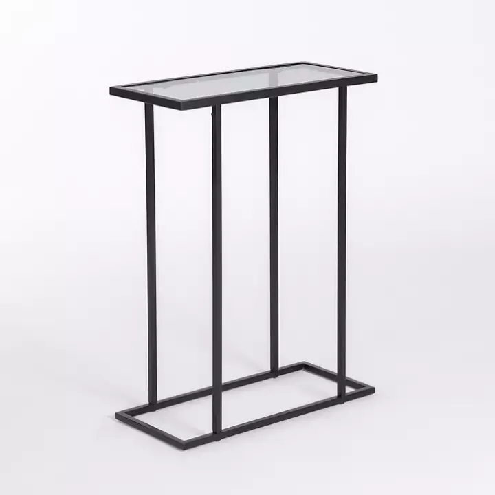 Fashion Metal and Glass Rectangular Accent Table Accent & End Tables