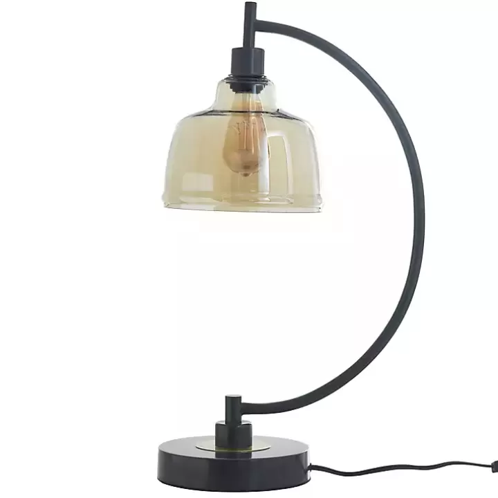 Online Black Metal Arched Task Lamp Table Lamps