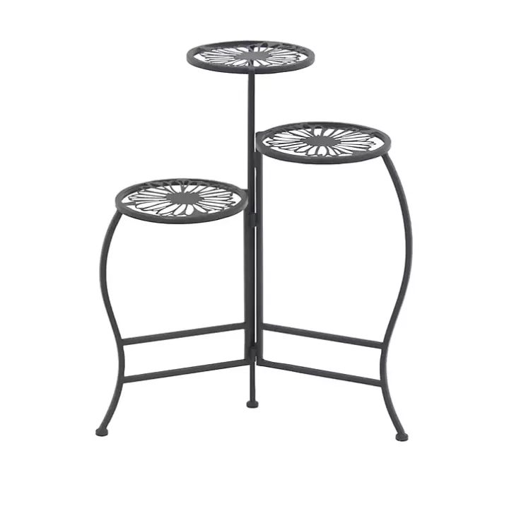 Shop Metal Floral 3-Tier Plant Stand Planters