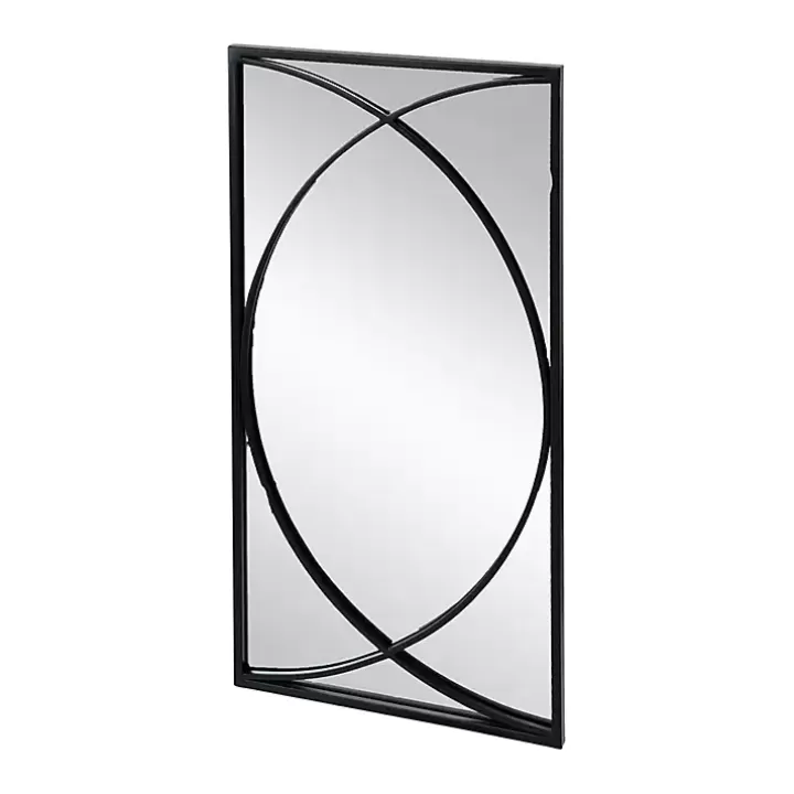 Shop Black Metal Geometric Wall Mirrors, Set of 3 Decorative Mirrors