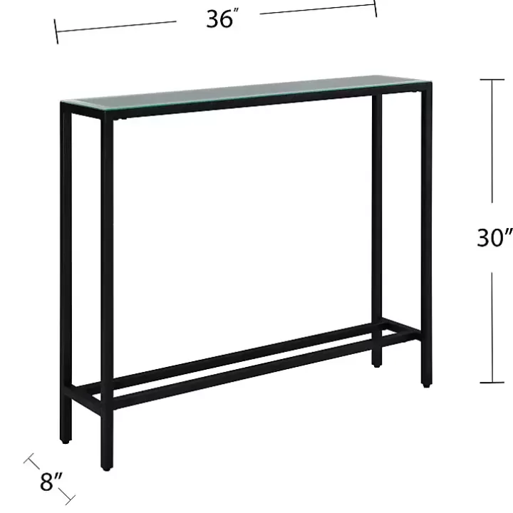 Fashion Metal Mirrored Top Slim Console Table Console Tables