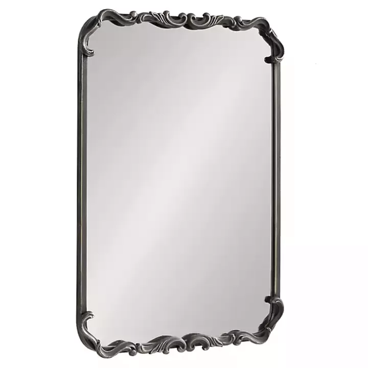 New Black Metal Ornamental Wall Mirror Decorative Mirrors