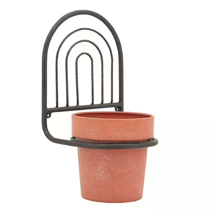 Online Black Metal Terracotta Arch Wall Planter, 11 in. Planters