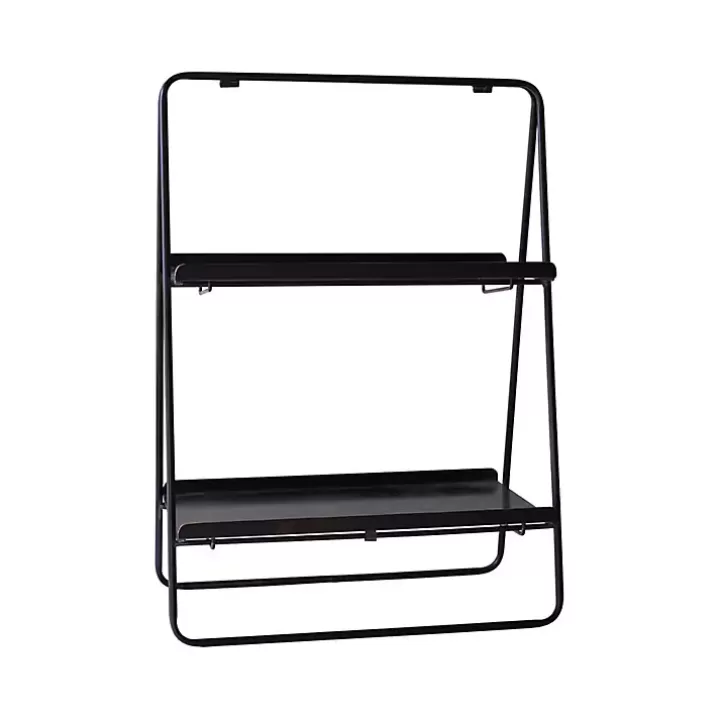 Store Metal 2-Tier Folding Display Rack Kitchen Storage