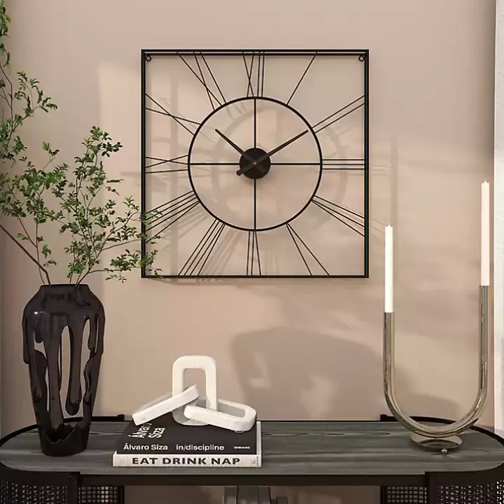 Online Minimal Square Open Face Clock Clocks