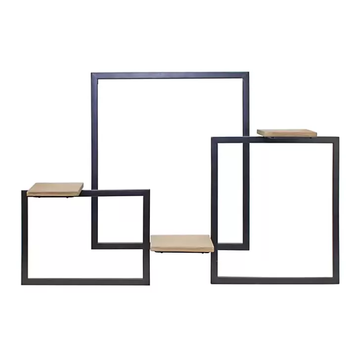 Best Sale Black Modern Geometric Wall Shelves Shelves