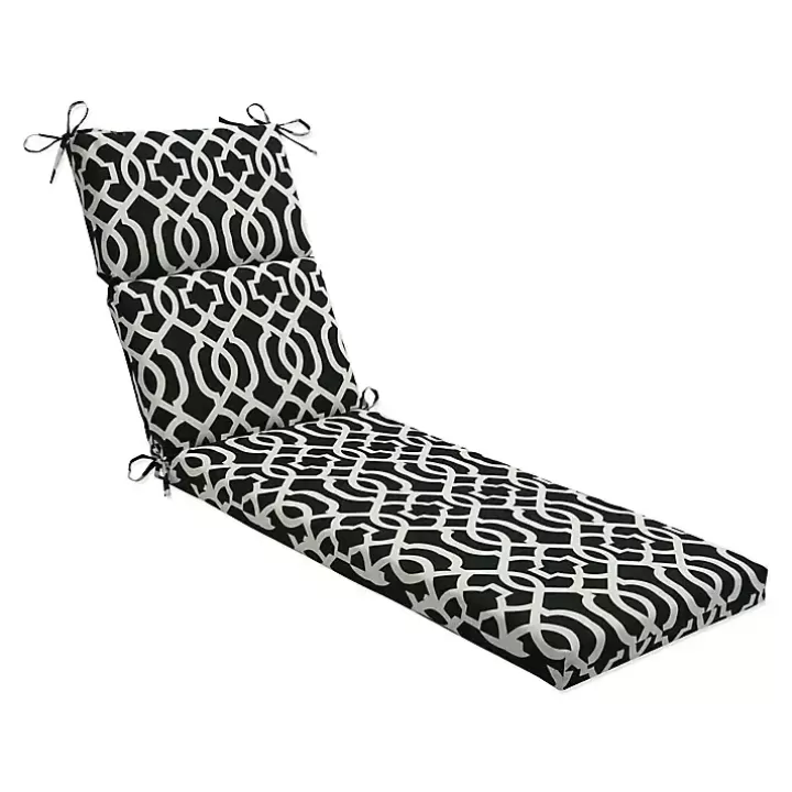 Fashion Black New Geometric Outdoor Chaise Cushion Outdoor Cushions & Pillows