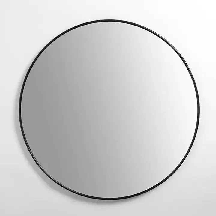 Hot Nouveau Linear Round Mirror Framed Mirrors