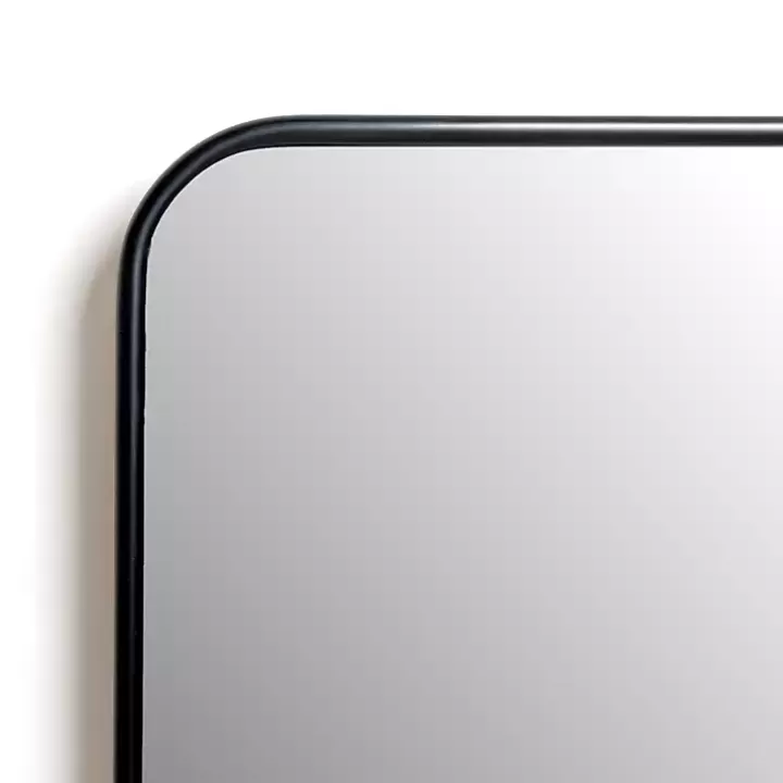 Outlet Black Nouveau Panel Wall Mirror Framed Mirrors