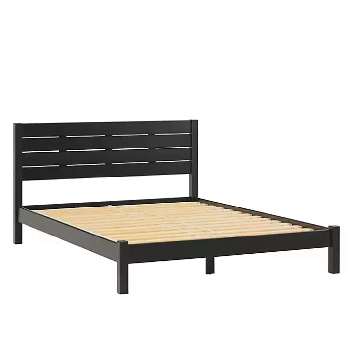 Discount Pine Wood Slatted Headboard Queen Bed Beds & Headboards