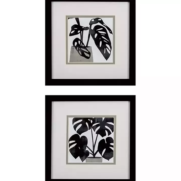 Hot Black Plantling I Framed Art Prints, Set of 2 Framed Art