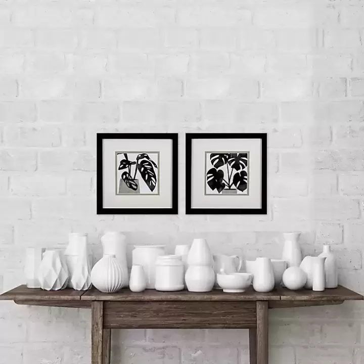 Hot Black Plantling I Framed Art Prints, Set of 2 Framed Art