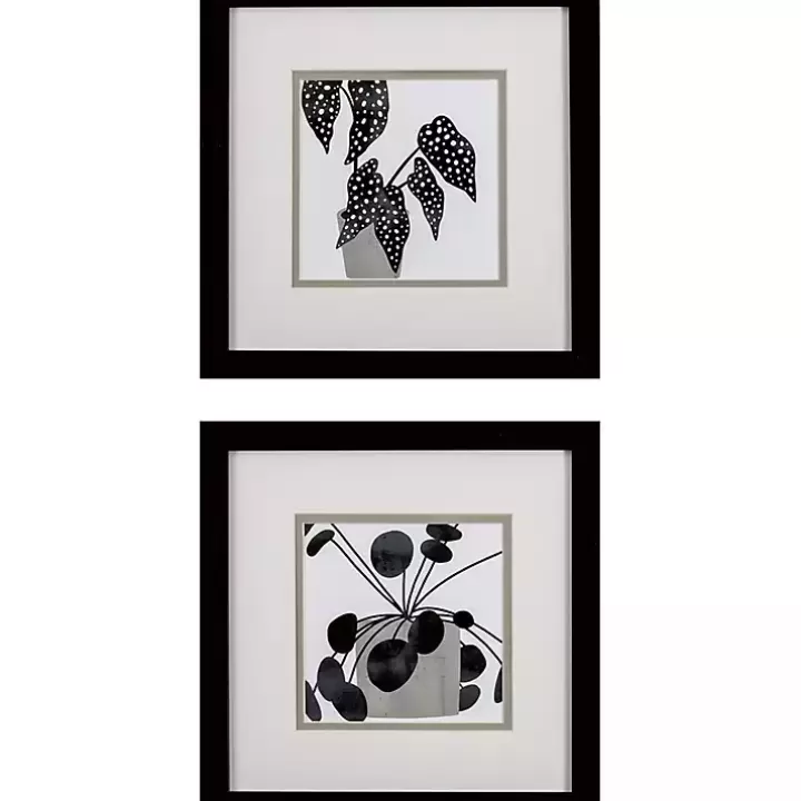 Best Sale Black Plantling II Framed Art Prints, Set of 2 Framed Art