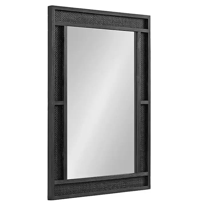 Best Sale Rattan Textured Rectangle Wall Mirror Decorative Mirrors