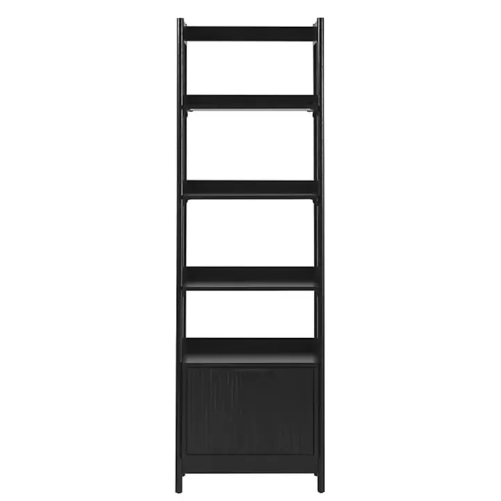 Cheap Reeded Wood Holmes Narrow Bookcase Bookshelves