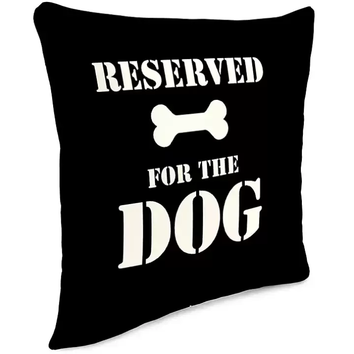 Cheap Black Reserved for the Dog Outdoor Pillow Outdoor Cushions & Pillows