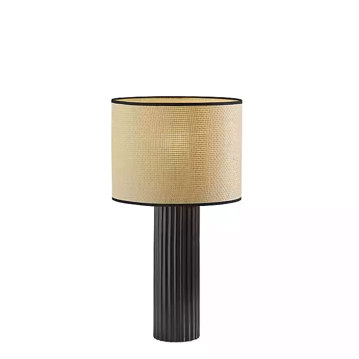 Shop Black Ribbed Primrose Table Lamp Table Lamps