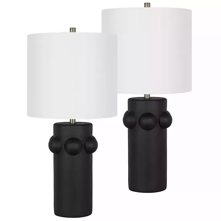 Sale Black Robust Table Lamps, Set of 2 Table Lamps