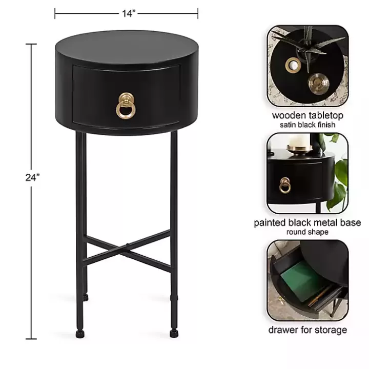 Discount Round Decklyn Accent Table Accent & End Tables