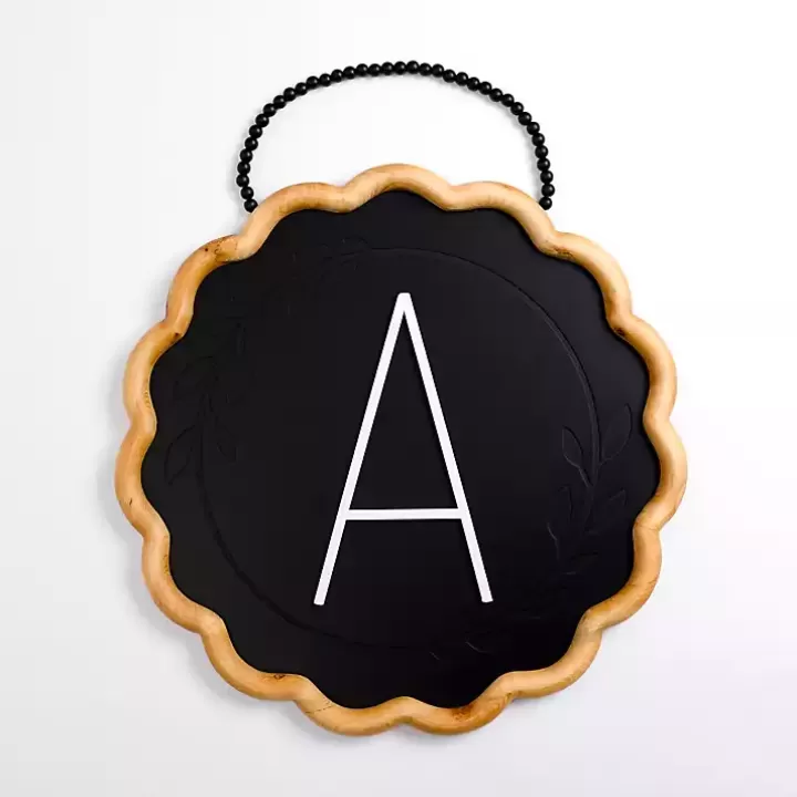 Shop Black Scalloped Monogram A Wall Plaque Monogram Wall Decor