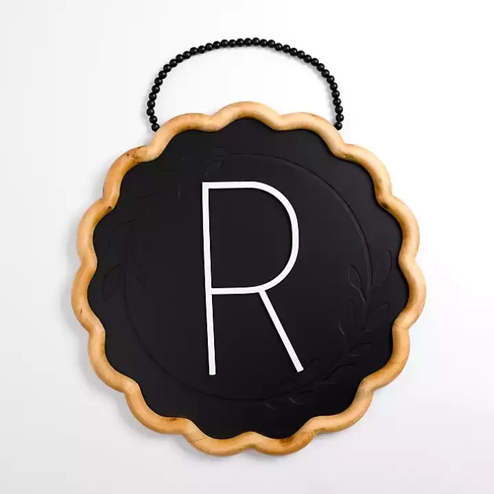 Sale Black Scalloped Monogram R Wall Plaque Monogram Wall Decor