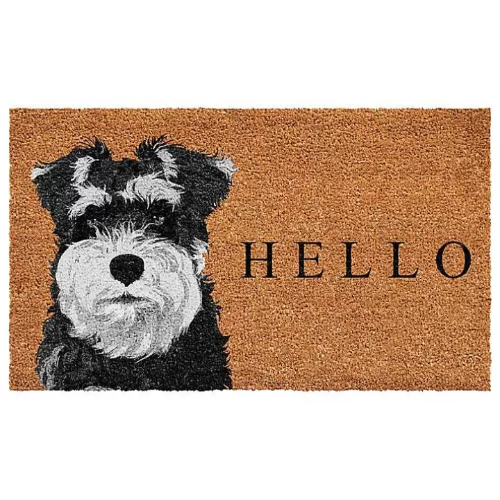 New Black Schnauzer Hello Doormat Doormats