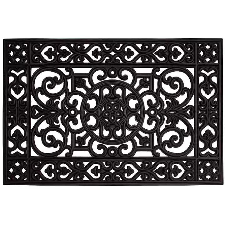 Cheap Scroll Border Rubber Doormat, 36x24 Doormats