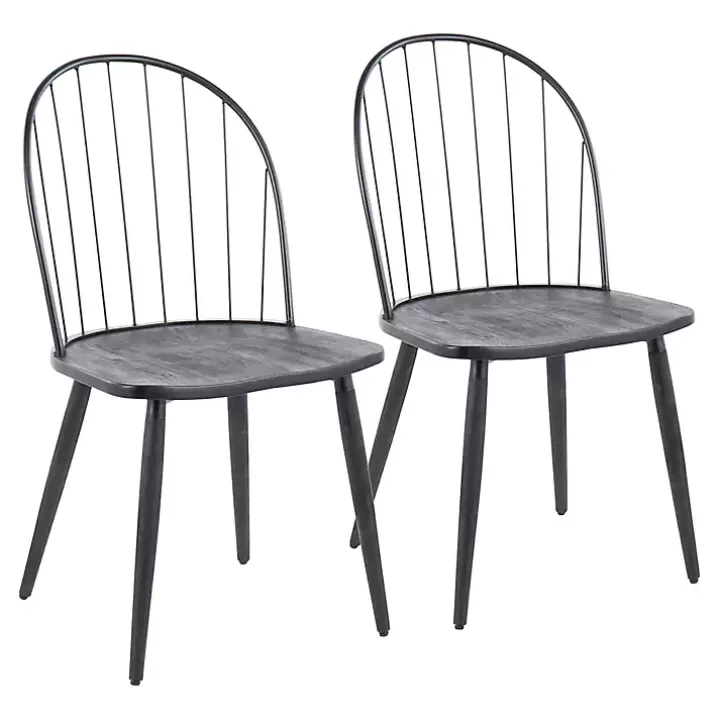 Best Sale Spindle High Back Dining Chairs, Set of 2 Dining Chairs