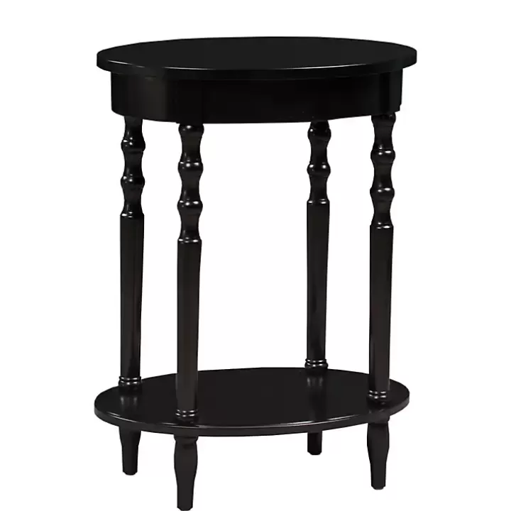 Clearance Spindle Legs Oval Accent Table Accent & End Tables