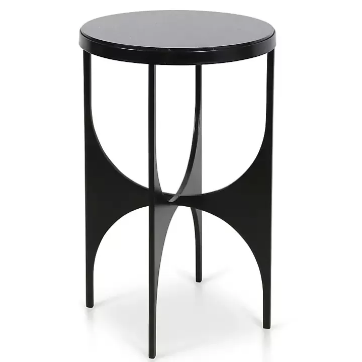 Hot Steel and Marble Lazer Cut Side Table Accent & End Tables