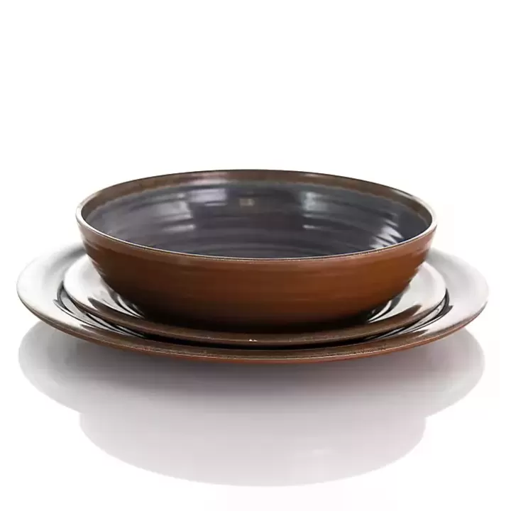 Hot Black Swirl Melamine 12-pc. Dinnerware Set Dinnerware