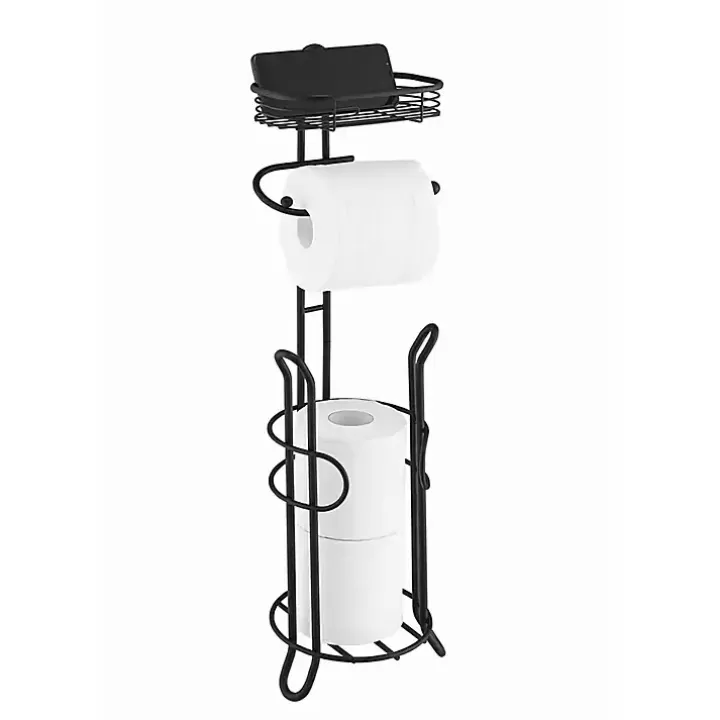 Shop Toilet Paper Storage Stand with Basket Bathroom Accessories