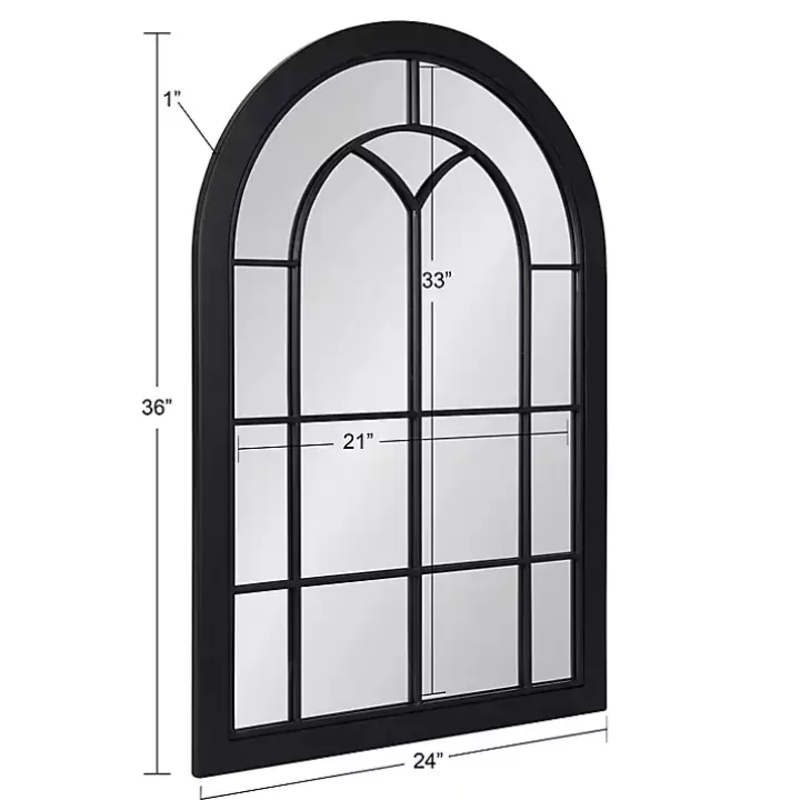 Cheap Windowpane Arch Geoffrey Mirror Decorative Mirrors