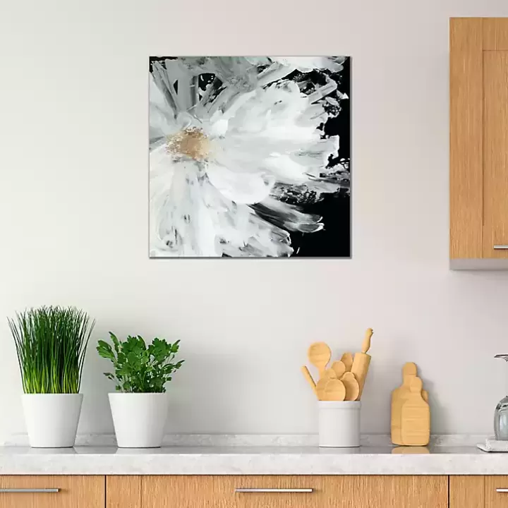 Fashion Black Wispy Peony Canvas Art Print Canvas Art