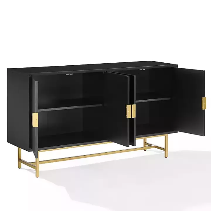 New Wood & Gold Metal Sideboard Cabinets & Sideboards