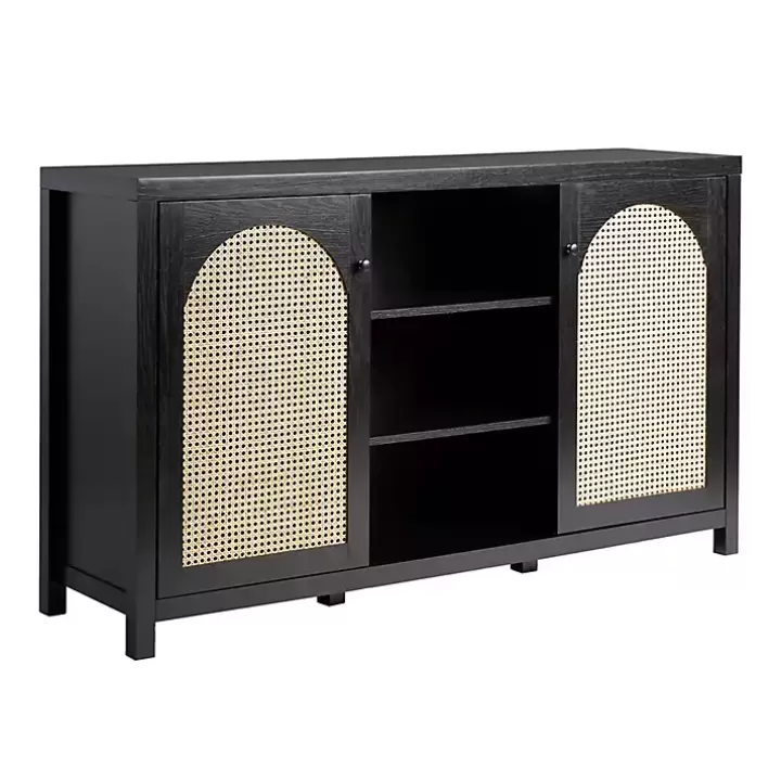 Hot Wood and Rattan 2-Door Sideboard Cabinets & Sideboards