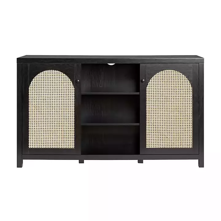 Hot Wood and Rattan 2-Door Sideboard Cabinets & Sideboards