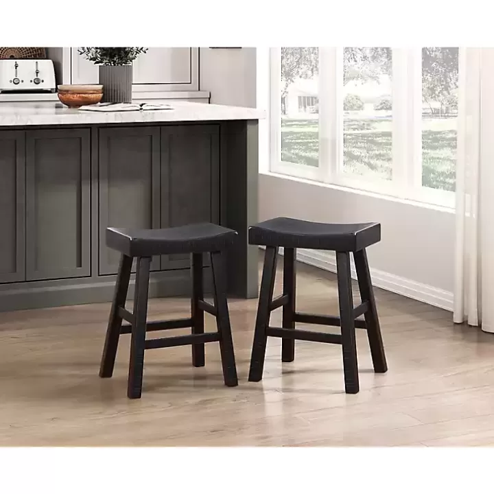 Fashion Wood Counter Stools, Set of 2 Bar Stools & Counter Height Stools