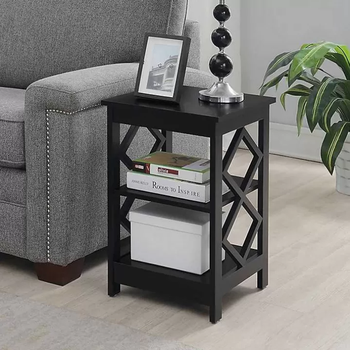 Flash Sale Wood Diamond 2-Tier Accent Table Accent & End Tables