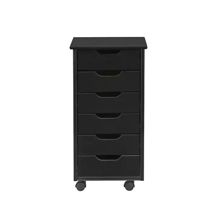 Best Wood 6-Drawer Cary Storage Cart Office Furniture