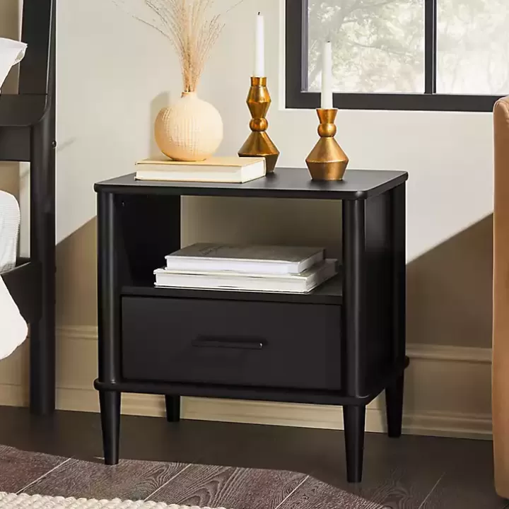 New Wood Spindle Leg Nightstand Nightstands